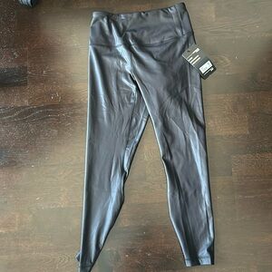 Never before worn faux leather leggings